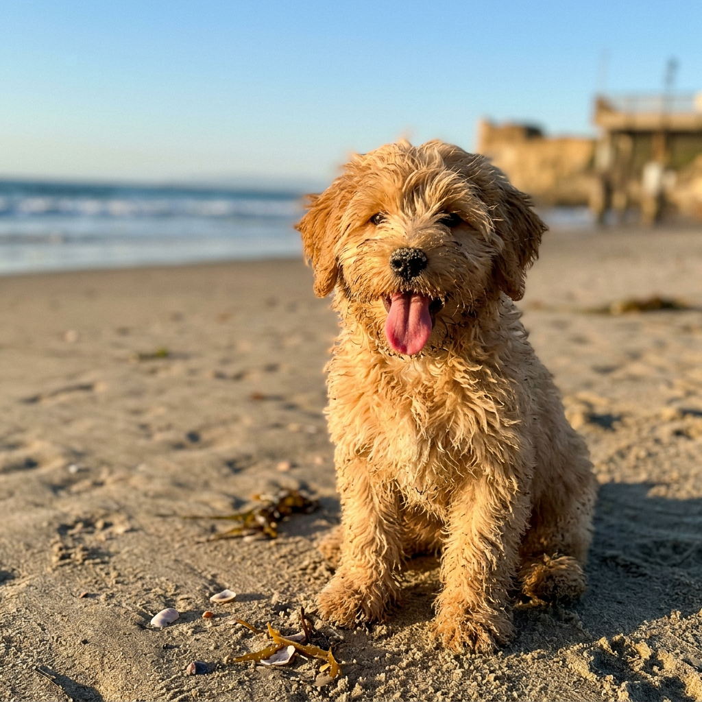 Dogs at a café in Encinitas